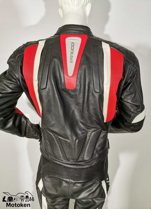 Costum moto piele si textil Vanucci-marime 54, 52