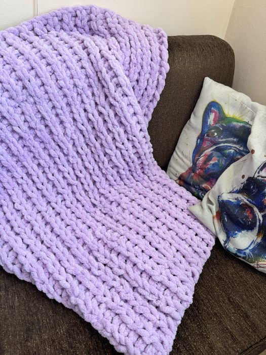 Плетено одеяло за бебе от хипоалергенна прежда Ализе