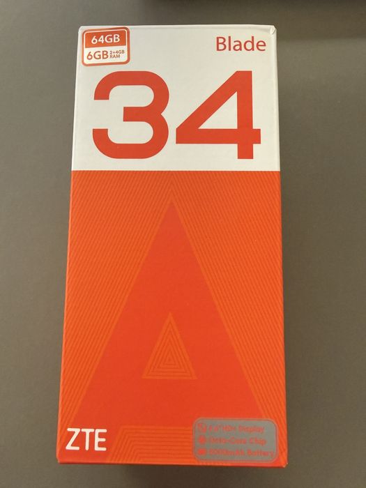 ZTE Blade A34 – Nou, Sigilat + Accesorii (Husă + Folie + Încărcător)