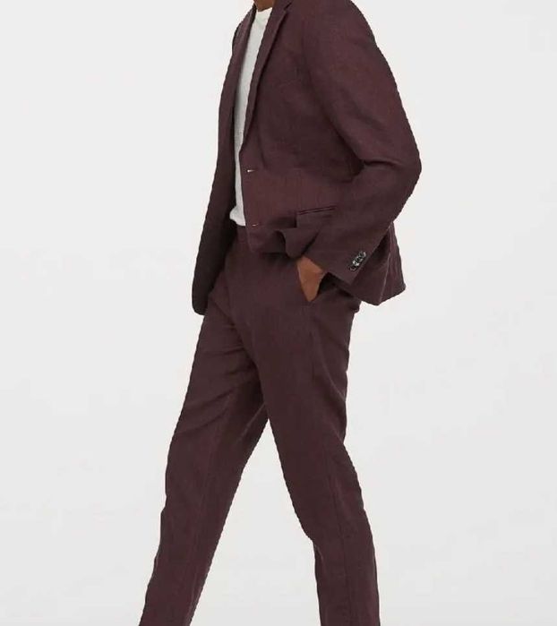 Стилен Костюм - тъмно бордо, 46-48