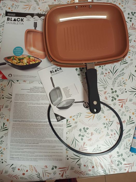 Tigaie dubla Black Doubletta + Bonus tigaie fonta