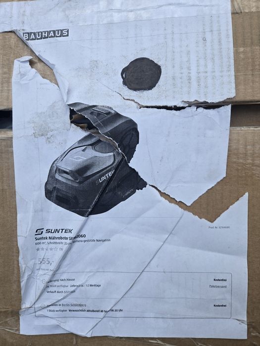 Robot tuns iarba Suntek SRM 2060 - NOU - Fără cablu perimetral (Cameră AI)