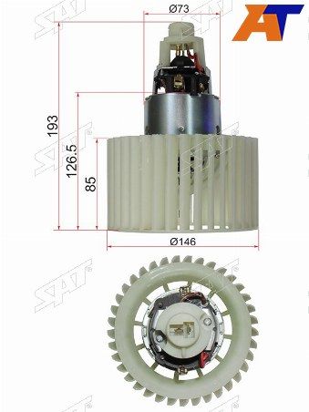 Мотор отопителя салона Audi 100