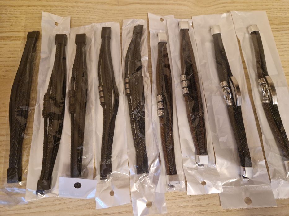 Bratari piele naturala prindere clips magnetic ideale cadou barbati