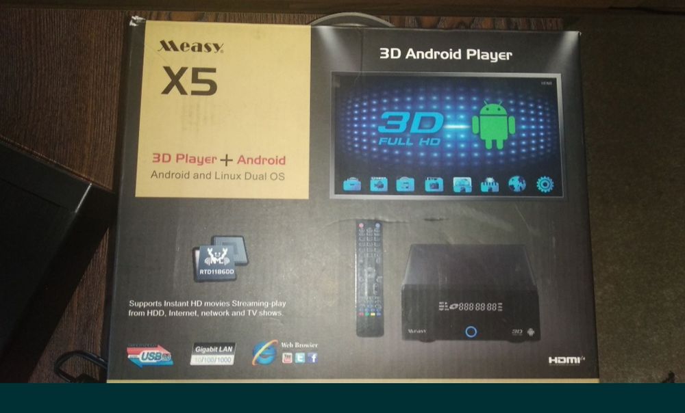 Продам Сетeвoй 3d медиаплeер Меаsy X5
