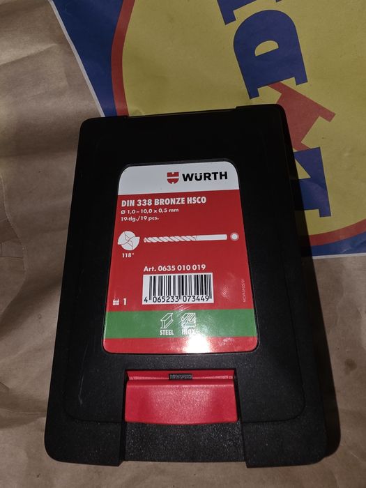 Biliard Würth set burghiu cobalt