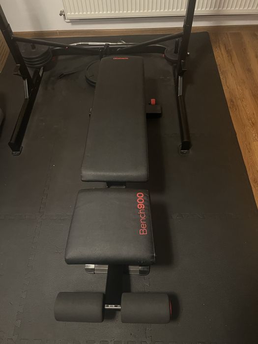 Domyos Rack 500 + greutati, bara, banca, accesorii