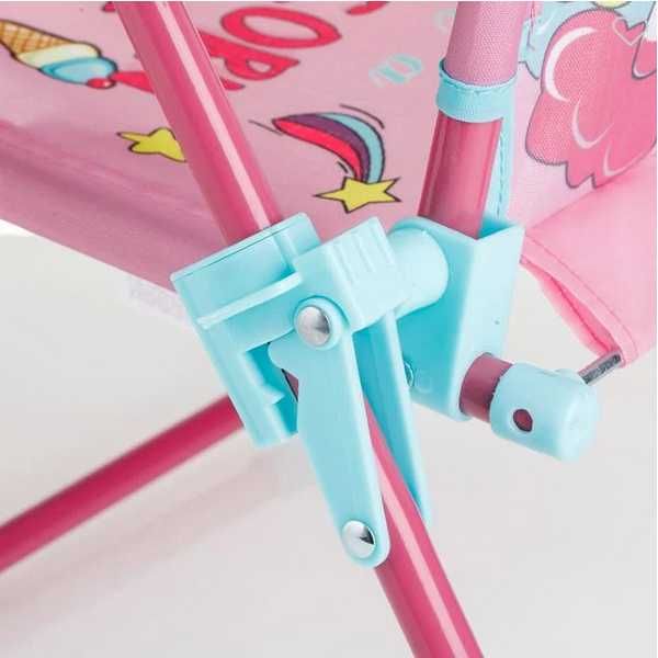 Детски стол Mercado Trade, Метален, Сгъваем, Еднорог