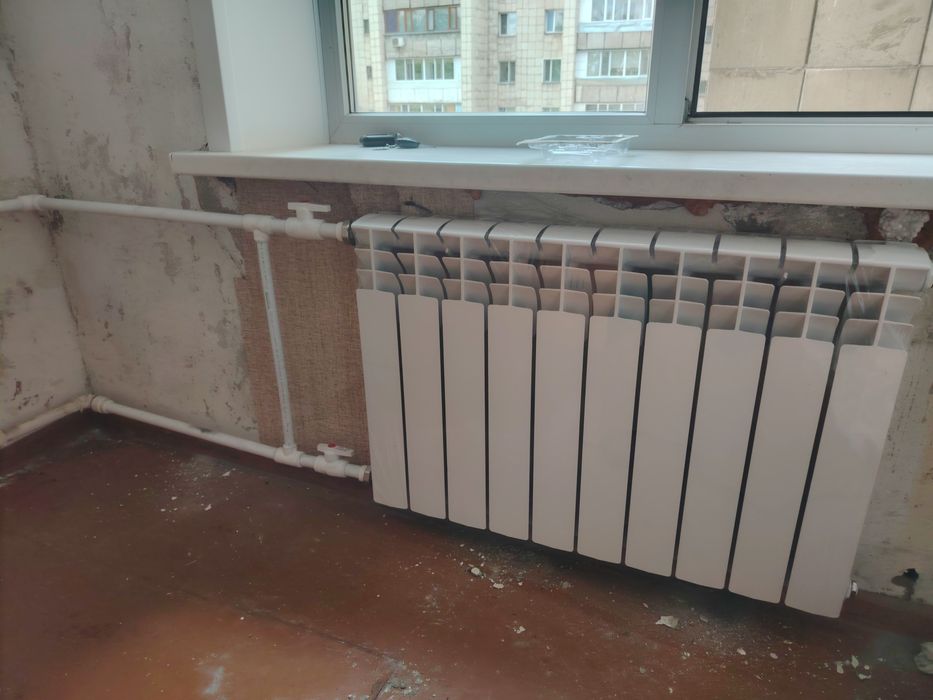 Замена, установка батарей, стояков отопления