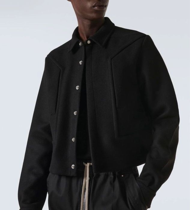 Rick Owens cropped virgin wool jacket