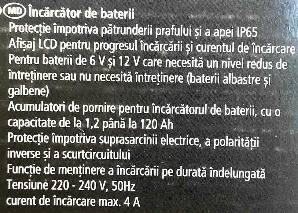 REDRESOR AUTO - Incarcator baterii cu afisaj LCD NOU + BONUS - 95 Lei
