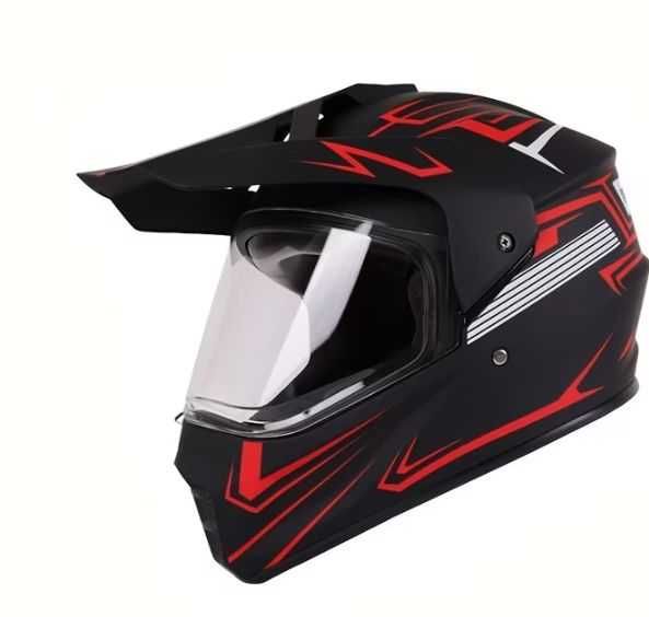 Casca moto  ATV Cross MX/Enduro, Atv cu viziera  clara, marimea M LIVRARE GRATUITA