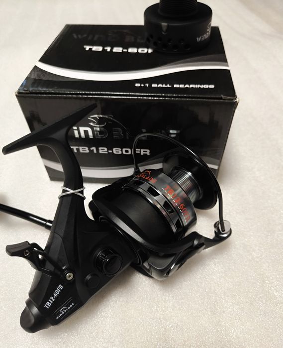 SET 3 Mulinete Wind Blade TB12-60FR, Baitrunner, Tambur metalic 8+1 Ru