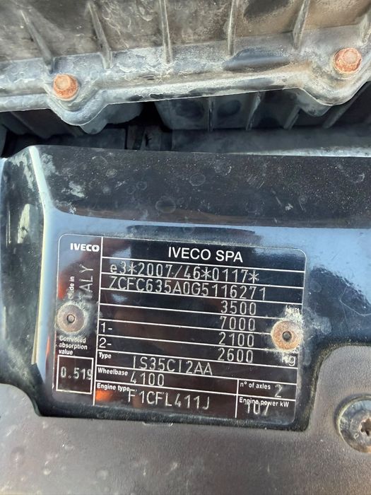 Iveco daily 35c15 Euro 5 2016 cat B