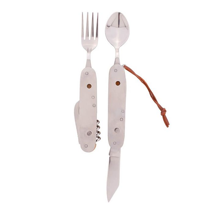 Сгъваеми прибори, джобен нож, мултифункционален с дървена дръжка