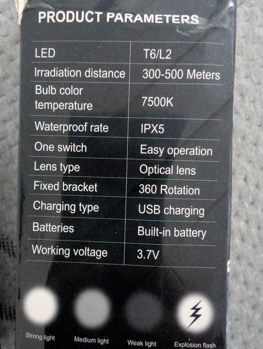 Lanternă baterie externă pentru bicicletă