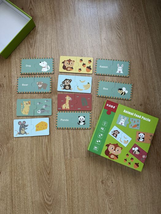 Образователен пъзел “Animal Food Puzzle” – за деца 18+ месеца
