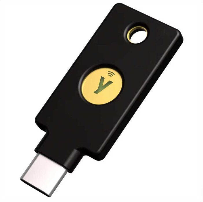 Yubico YubiKey - 2FA Security Key - USB-C, NFC, FIDO, negru - IMPECABIL