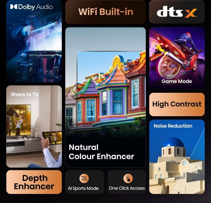 Нов 40" лед телевизор Hisense