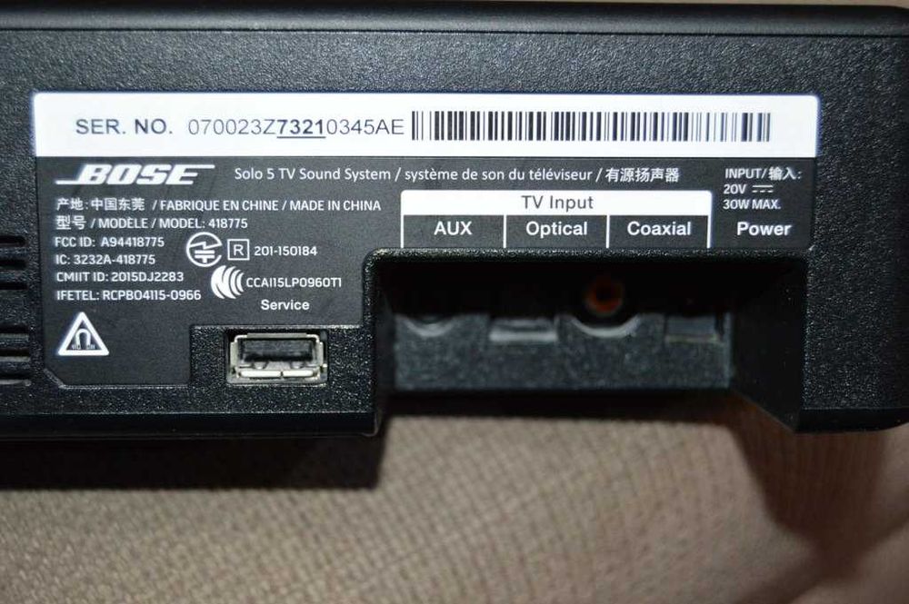 Soundbar BOSE Solo 5 Bluetooth