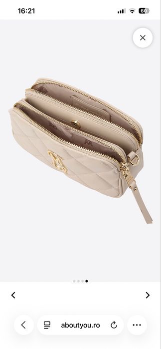 Steve madden bej piele naturala crossbody