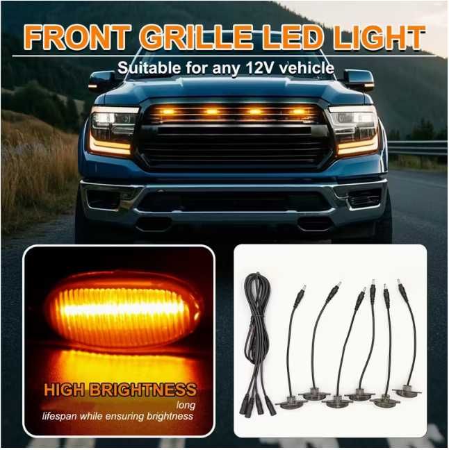 Лед светлини за предни решетки и степенки 12V.