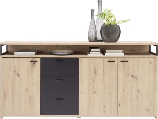 КОМОД  С 3 ВРАТИ И 3 ЧЕКМЕДЖЕТА 177/38/88 СМ