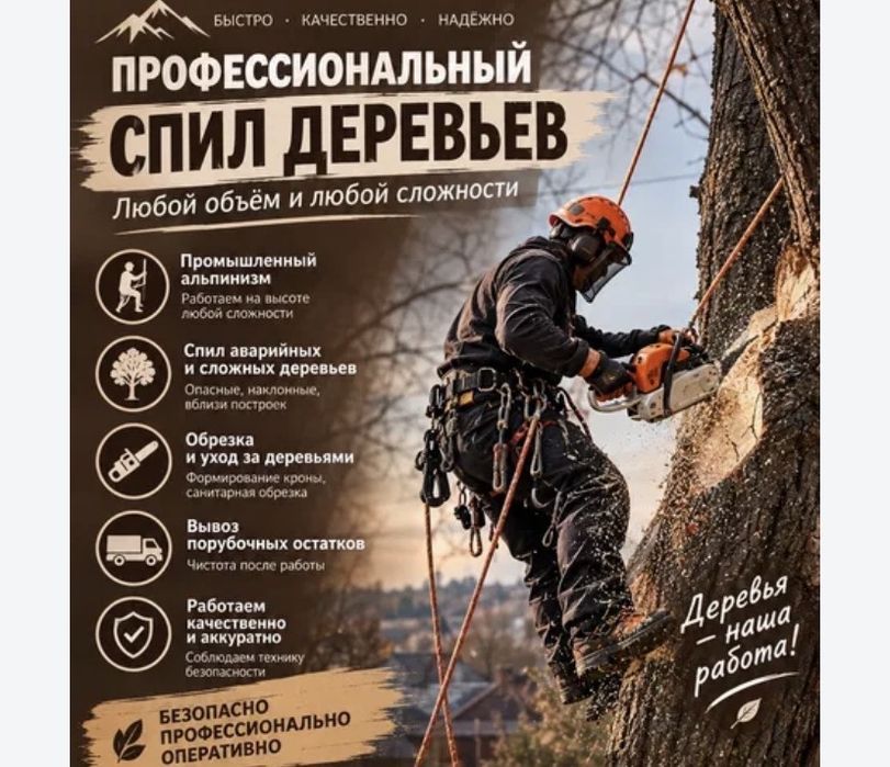 Спил деревьев аккуратно