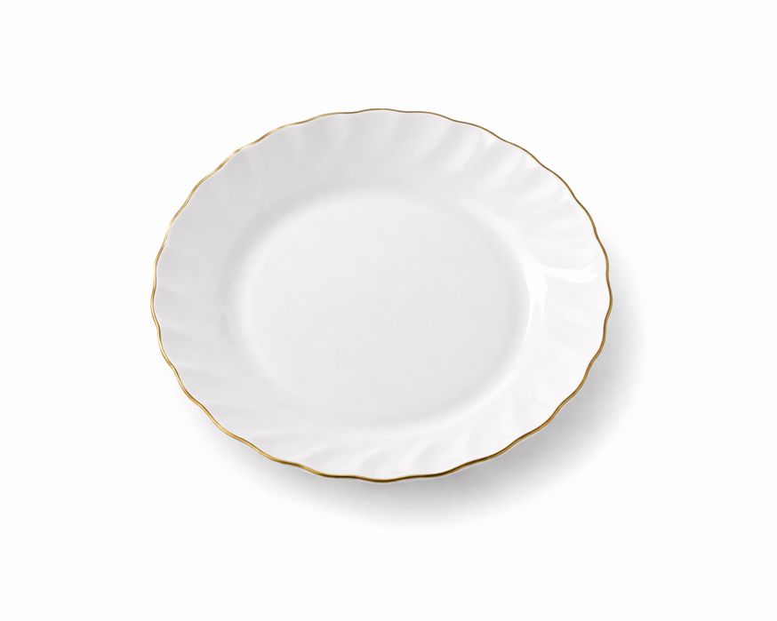 Set serviciu masa Opal 31 piese, 6 persoane, alb cu margine aurie, farfurii si cesti incluse, model Premium ZLine, elegant, ideal pentru cadou