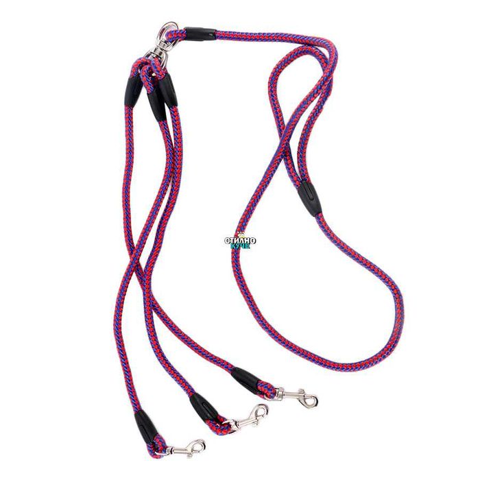 Повод за разходка на три кучета едновременно Троен кучешки повод