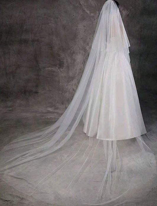 Voal alb fildeș nou