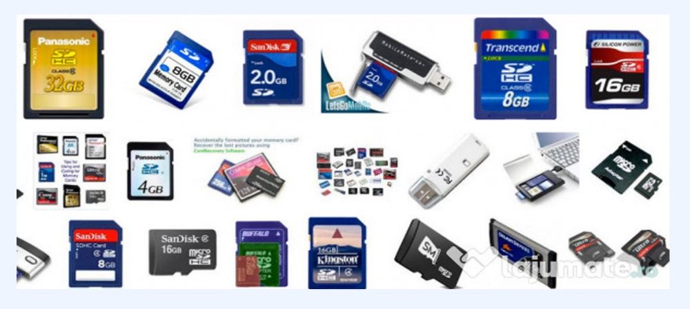 Recuperari date dupa laptop-uri/pc-uri, sd-uri, stick-uri, harduri etc