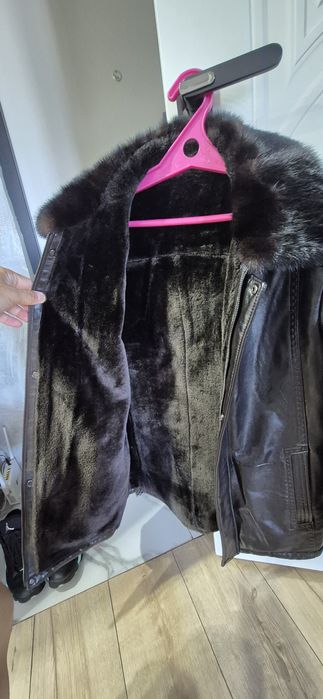 Кожаная дубленка  ZARA