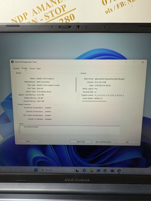 NDP Amanet Braila Asus VivaBook X1502VA (46712)