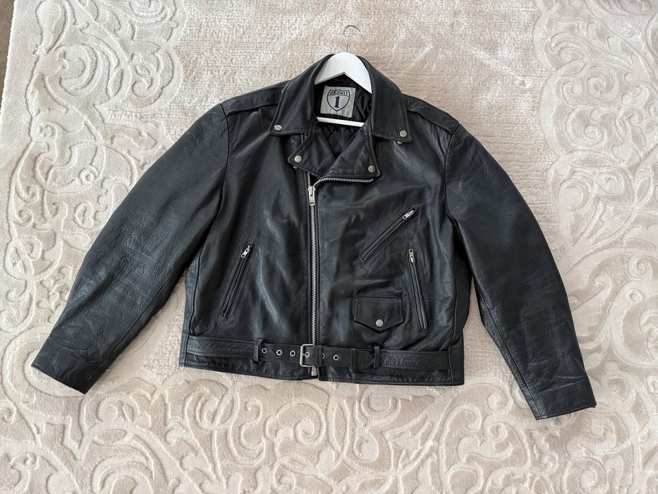 Geacă Moto Piele Highway 1 – Model Clasic Biker / Rock – Mărimea 58