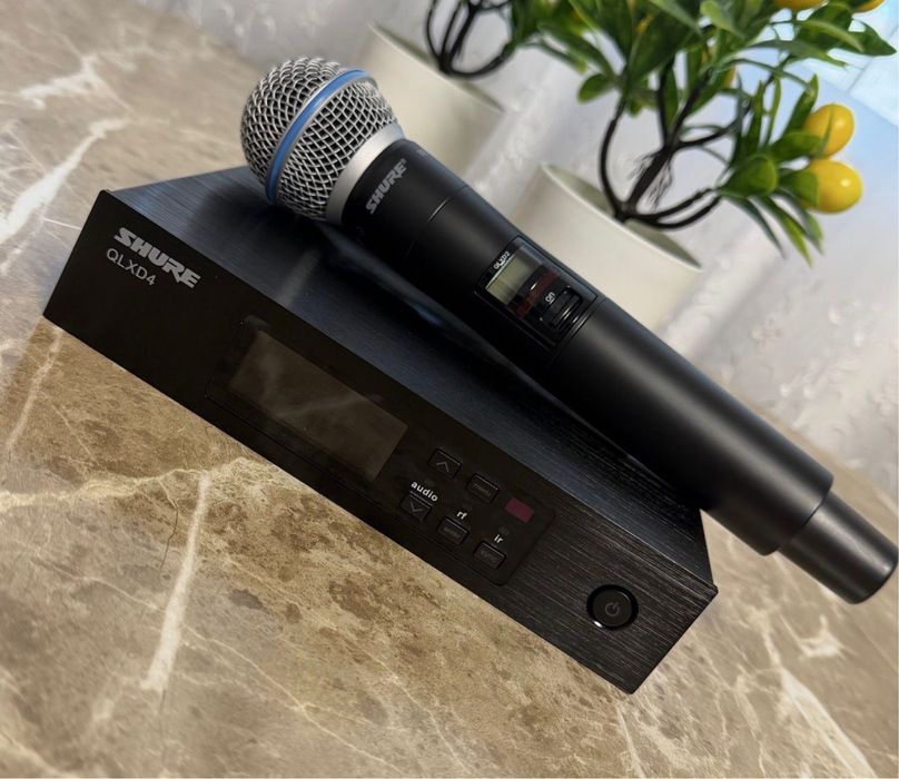 Shure QLX-D capsula BETA 58a, microfon wireless fara distorsiuni, 100M