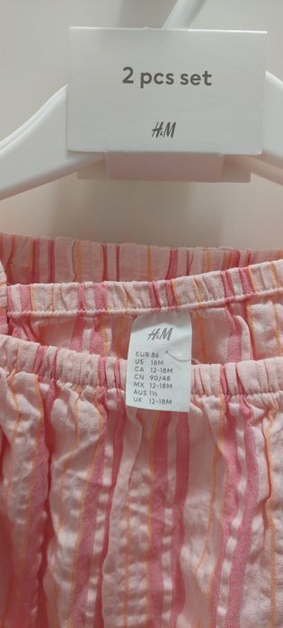 Set bluza și pantaloni scurți, nou H&M