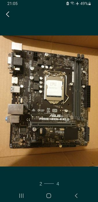 Placa de bază MSI și procesor și Asus H310 gen 8..9