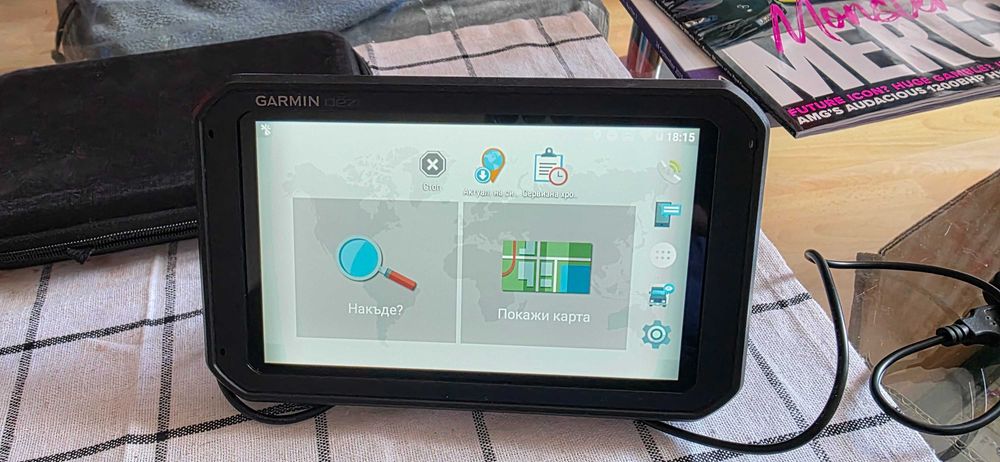 Навигация за камион Garmin Dezl 780 7 инча най новите карти за цяла Европа и Турция пълен комплект работи с Фротком Frotcom