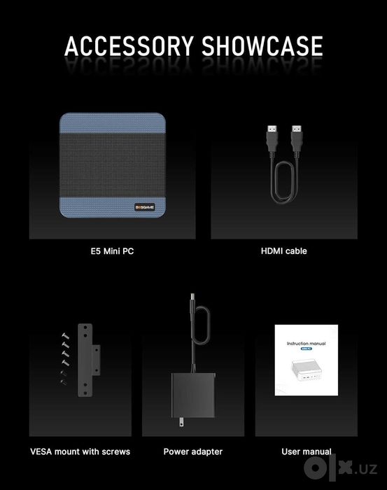 Mini PC Мини Пк BOSGAME E5 AMD Ryzen 3 5300U 16GB DDR4 1TB SSD