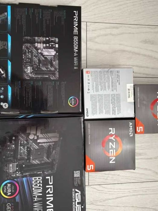 SE VAND PLACI DE BAZA SI PROCESOARE Asus B550-M respectiv Ryzen 5 5500
