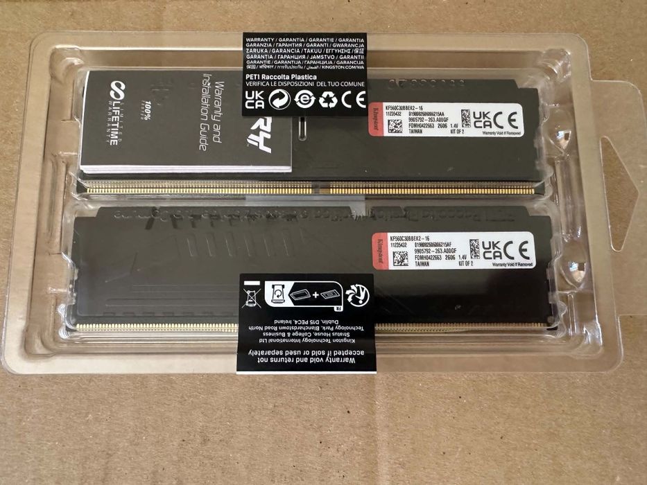 Рам памет Kingston FURY Beast Black 16GB(2x8GB)
DDR5 6000MHz CL30 - AMD EXP