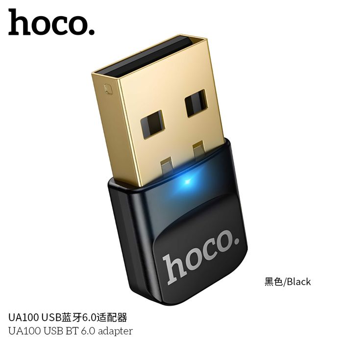 Hoco UA100 Adapter Usb to Bluetooth v6.0 multi-device speed 4.0 Mbps