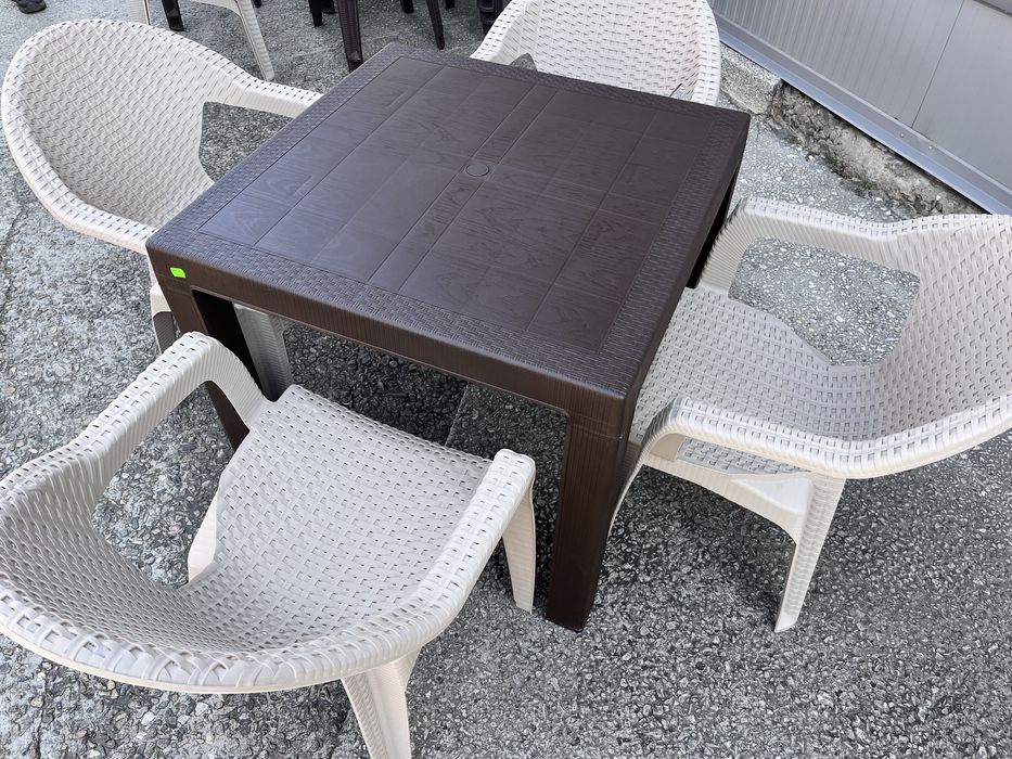 Маса със столове комплект ратан градински