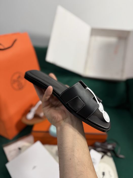 Papuci Hermes piele naturala 100% Full Box colectie noua
