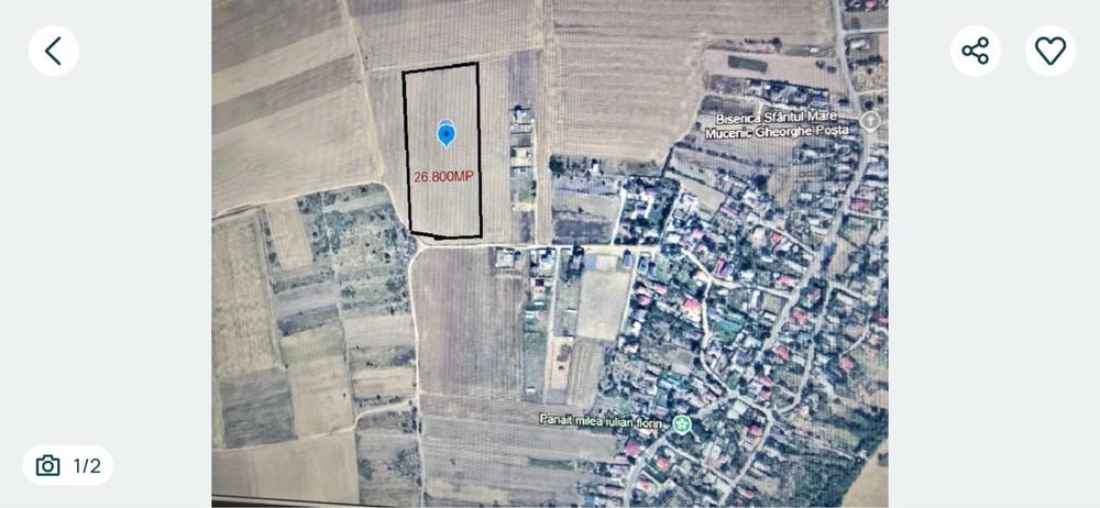 Teren intravilan 26.800 mp – sat Poșta, Cernica, Ilfov – ideal dezvoltare rezidențială