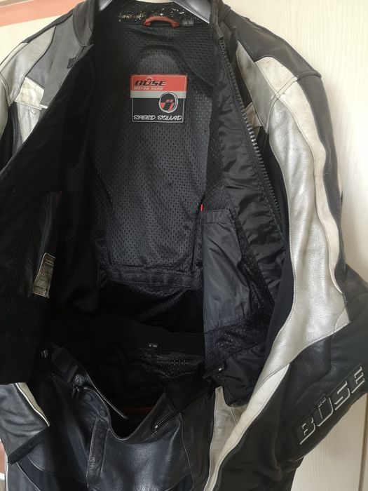 Costum moto Buse  piele naturala protecții hard