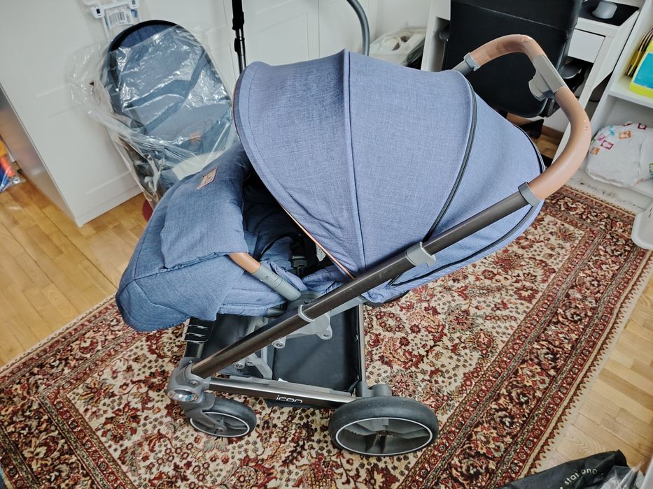 Комбинирана детска количка Cangaroo Icon 2в1 цвят дънки