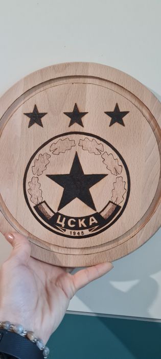 Дъска/талар буков за рязане или декорация ЦСКА
