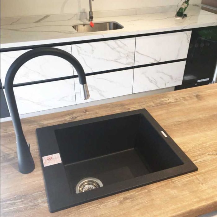 Chiuveta bucatarie granit CookingAid Cube ON4110 Negru Metalic